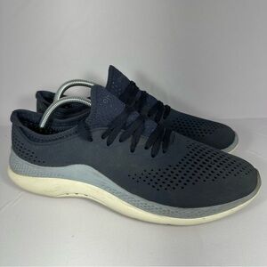 Crocs Mens Size 10 Shoes Lace‎ Up Waterproof Navy Blue